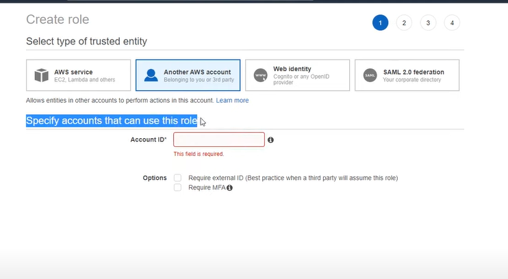 Cross-account roles